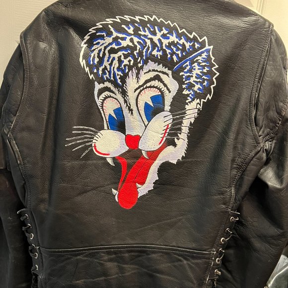 Brian Setzer Tribute, Black Leather Motorcycle Jacket - Picture 9 of 10